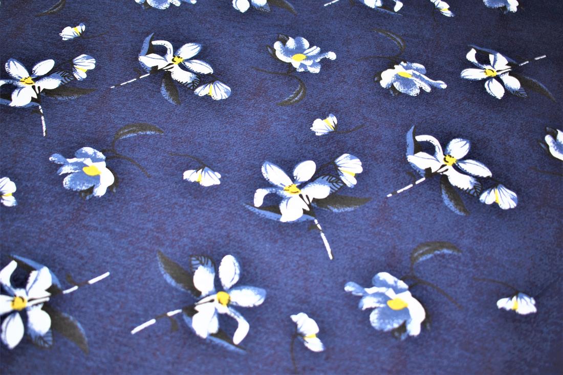 Navy Printed Jersey Fabric