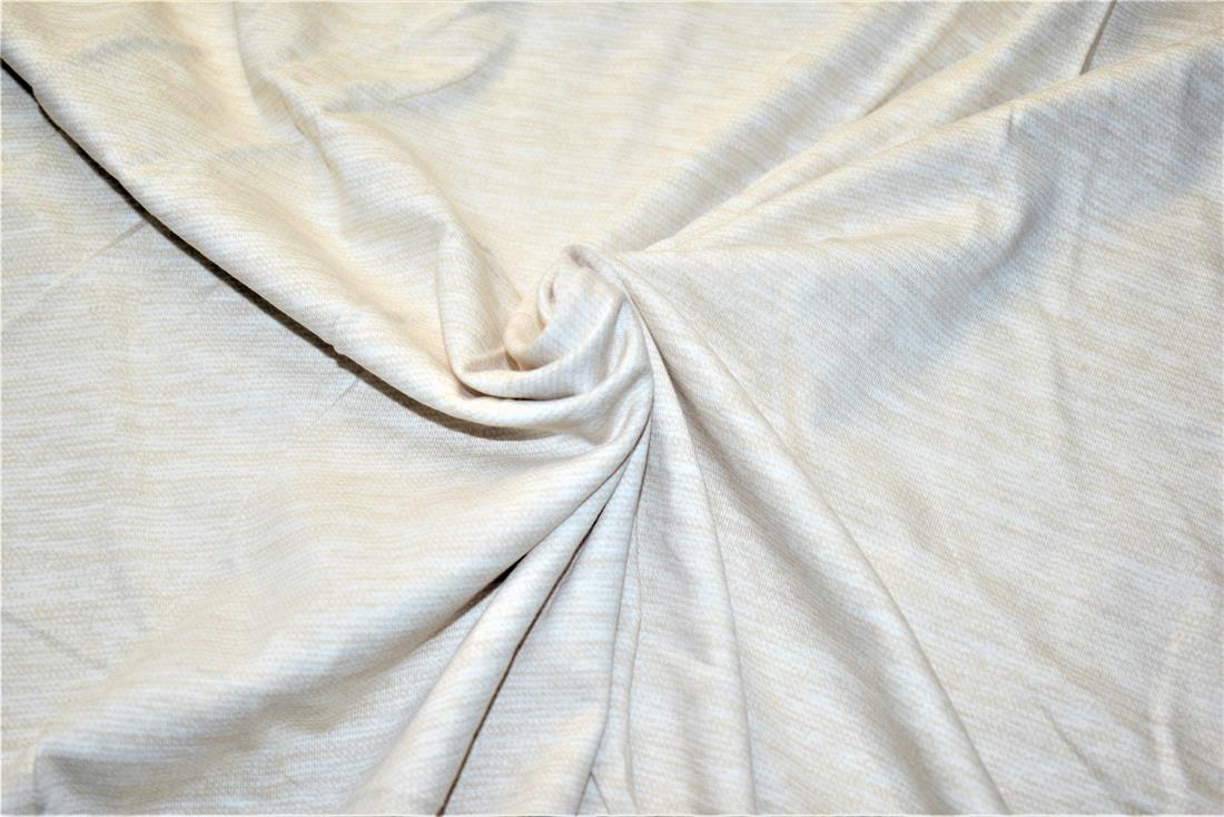 Beige Printed Jersey Fabric