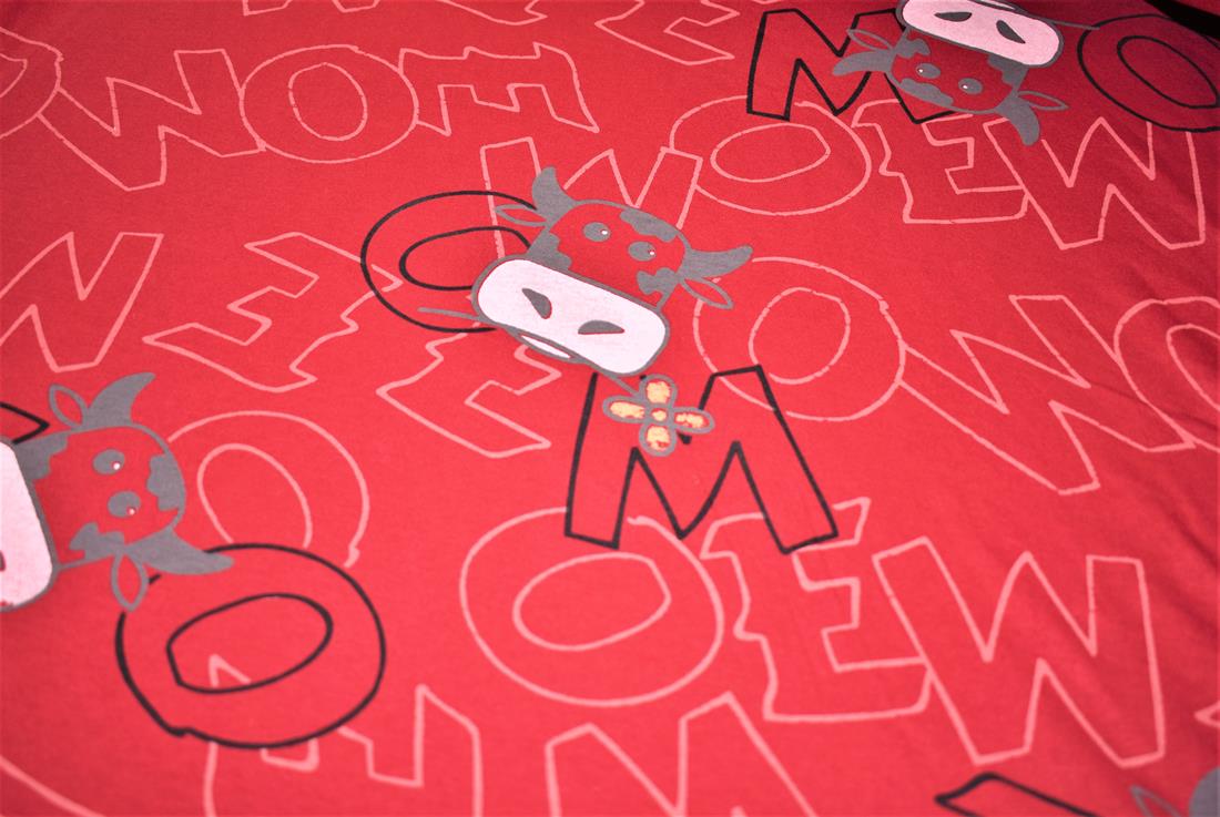Red Printed Jersey Fabric