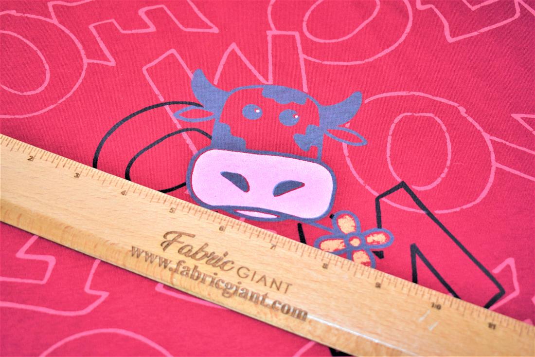 Red Printed Jersey Fabric