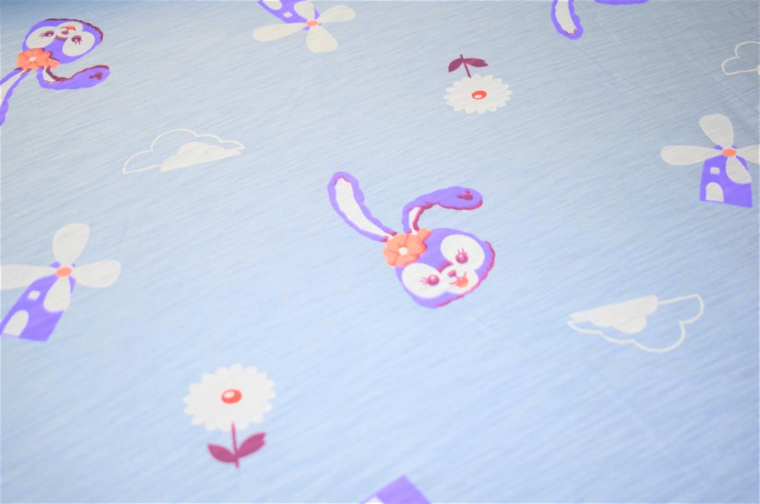 Sky Blue Printed Jersey Fabric