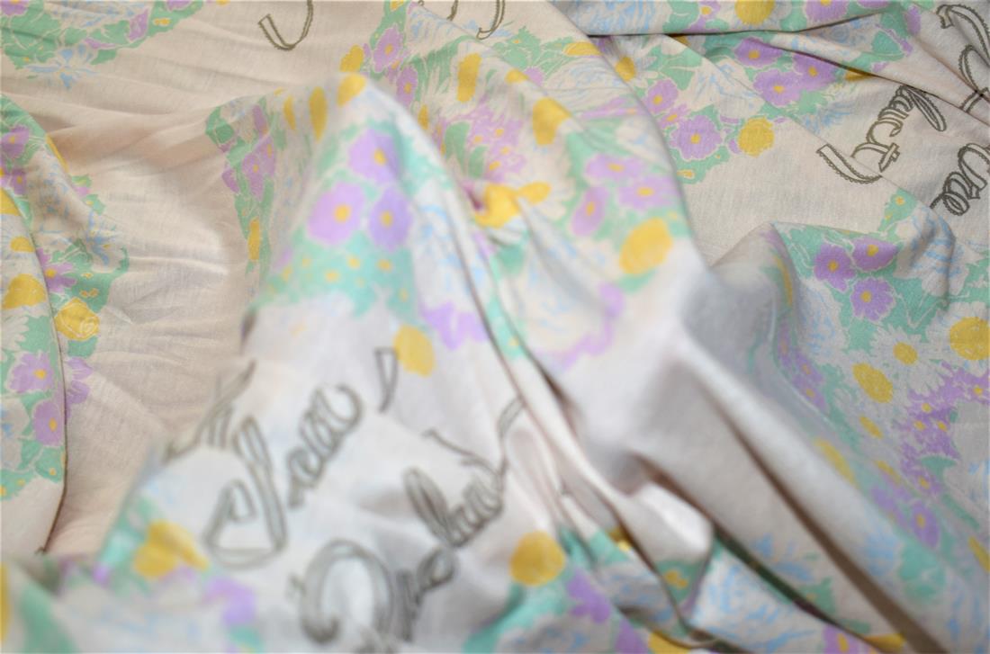 Beige Printed Jersey Fabric