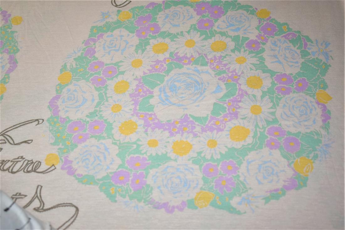 Beige Printed Jersey Fabric