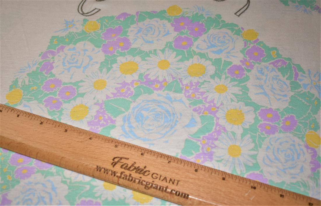 Beige Printed Jersey Fabric