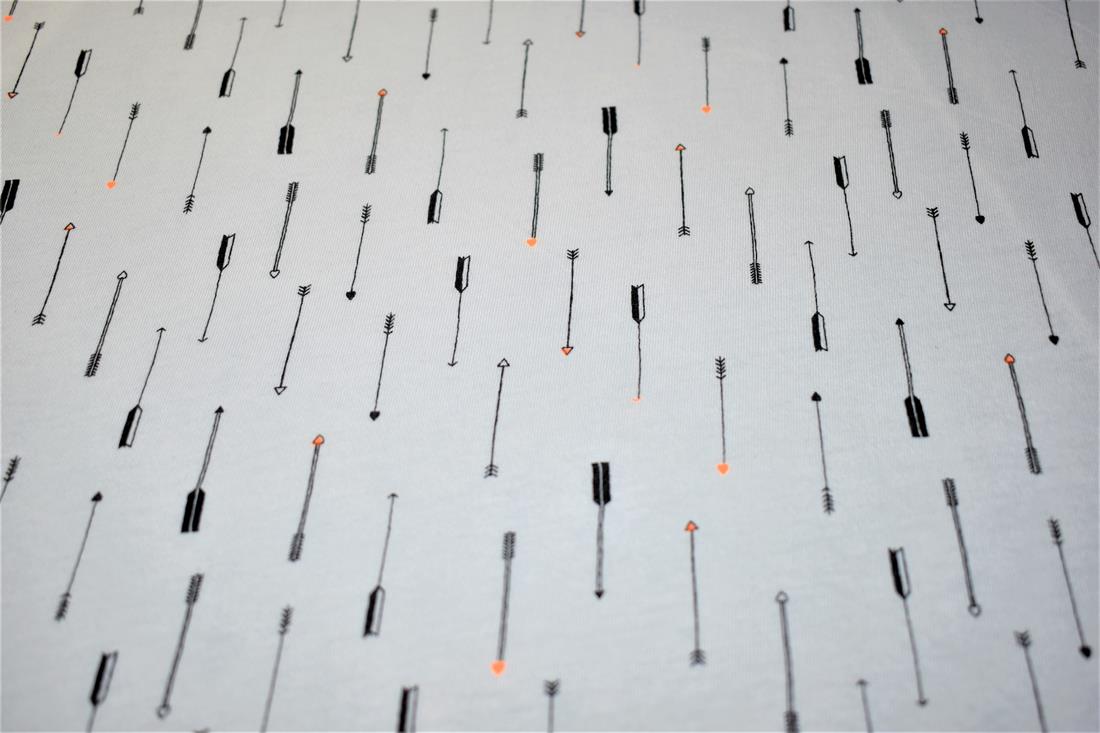 White Printed Jersey Fabric