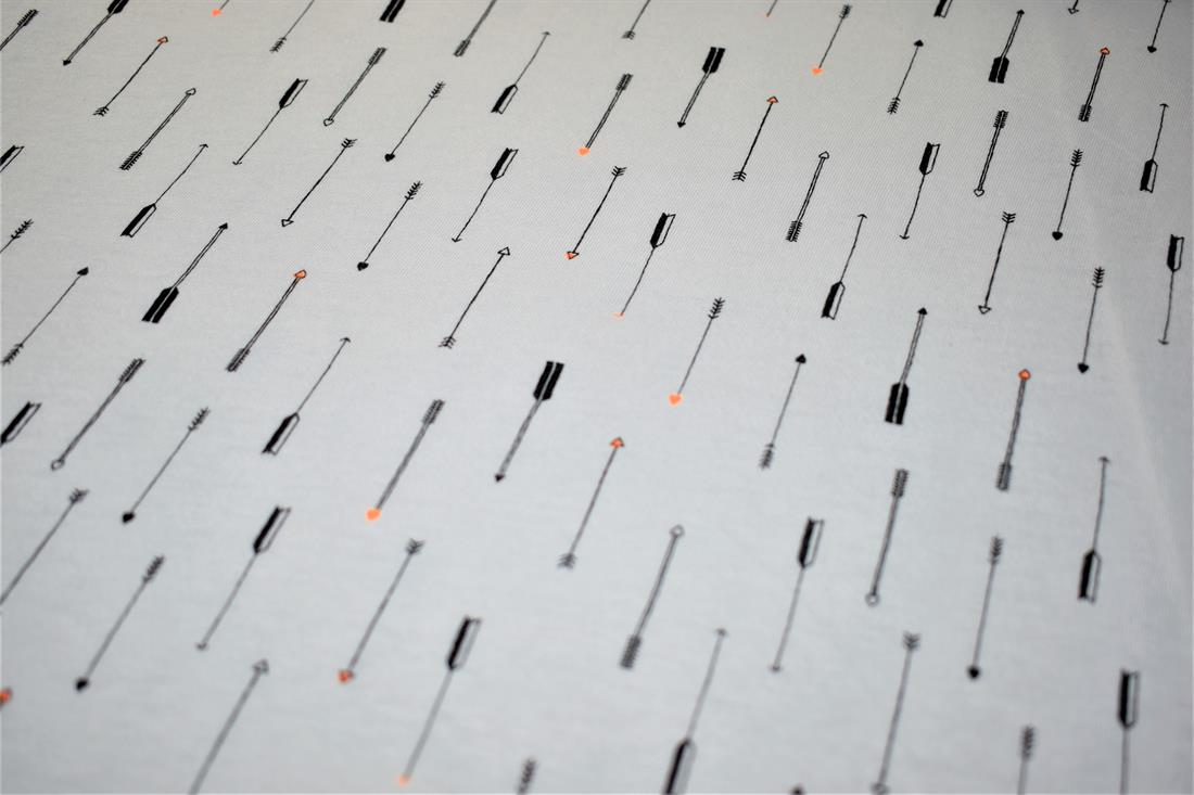 White Printed Jersey Fabric
