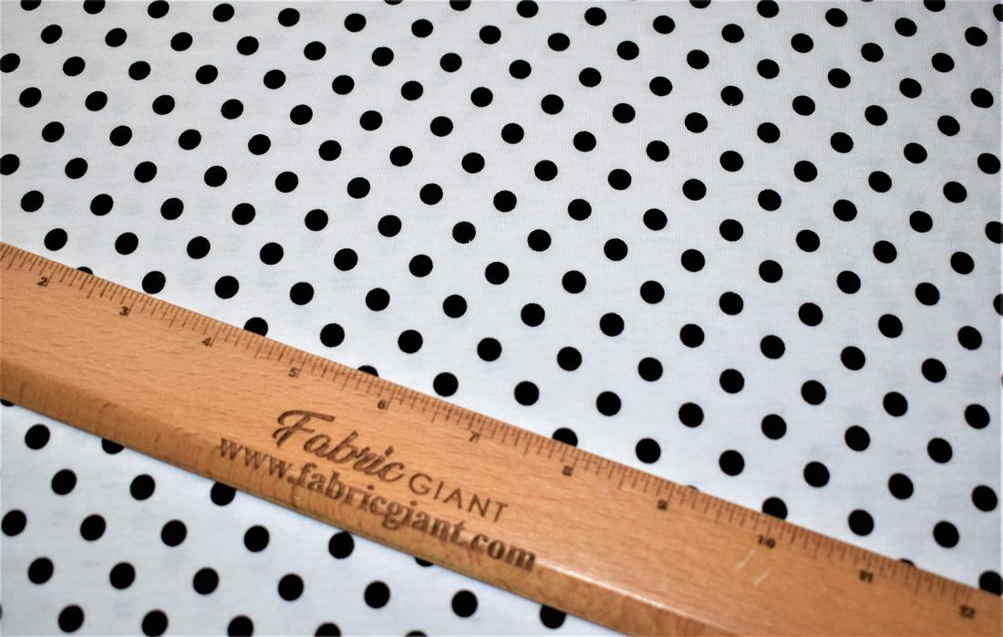 White & Black Printed Jersey Fabric