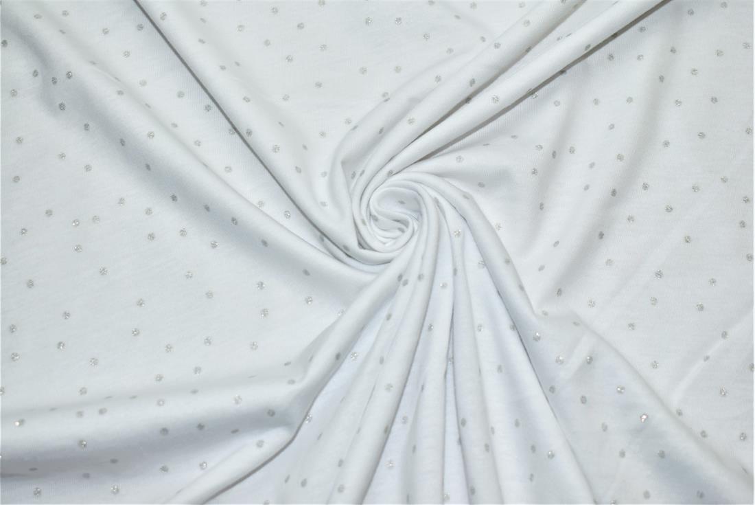 White Printed Jersey Fabric