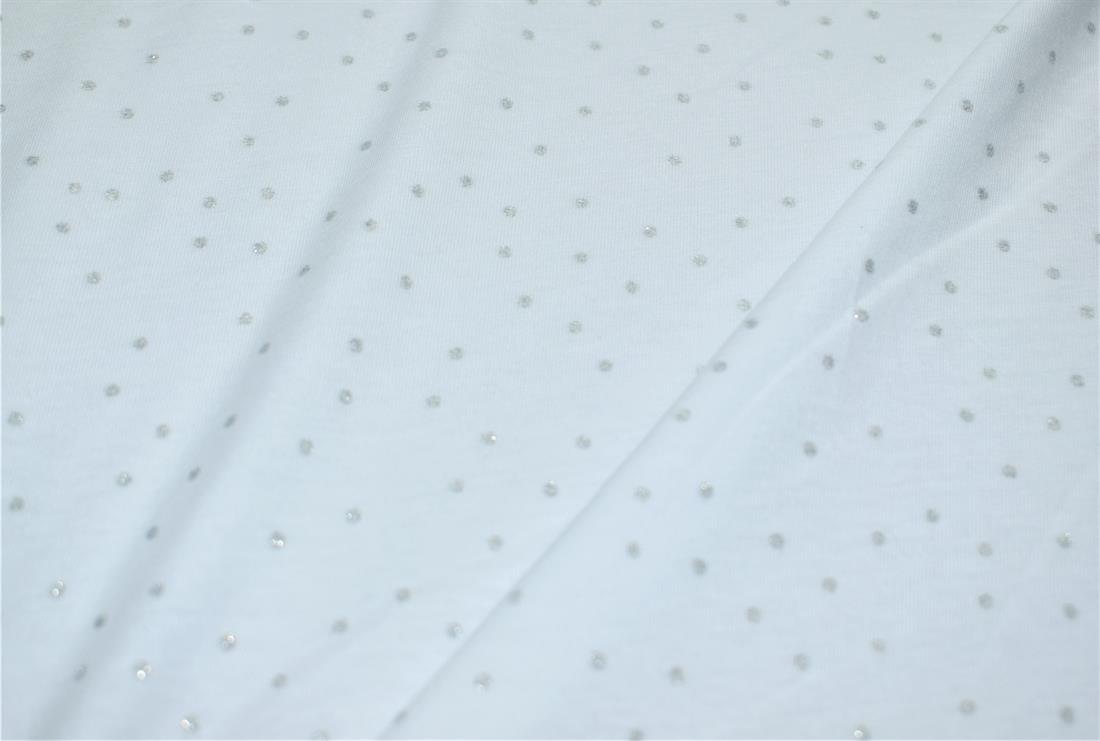 White Printed Jersey Fabric