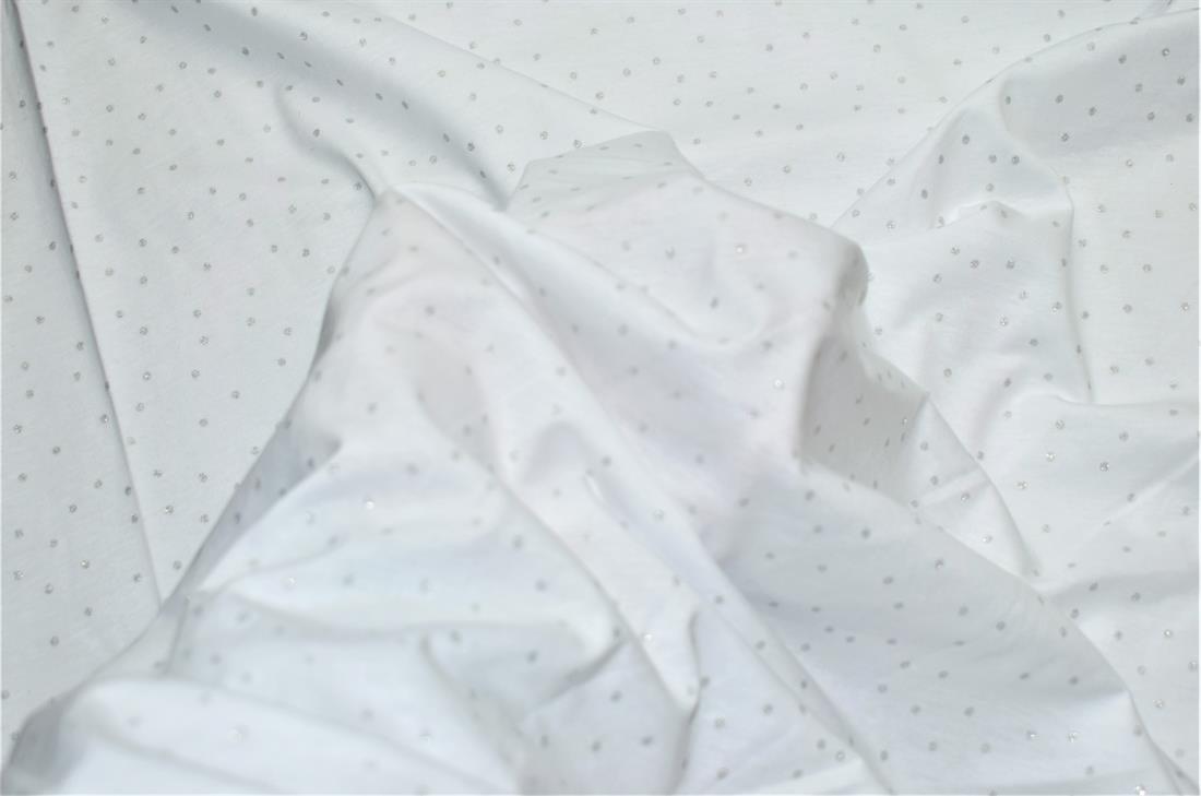 White Printed Jersey Fabric