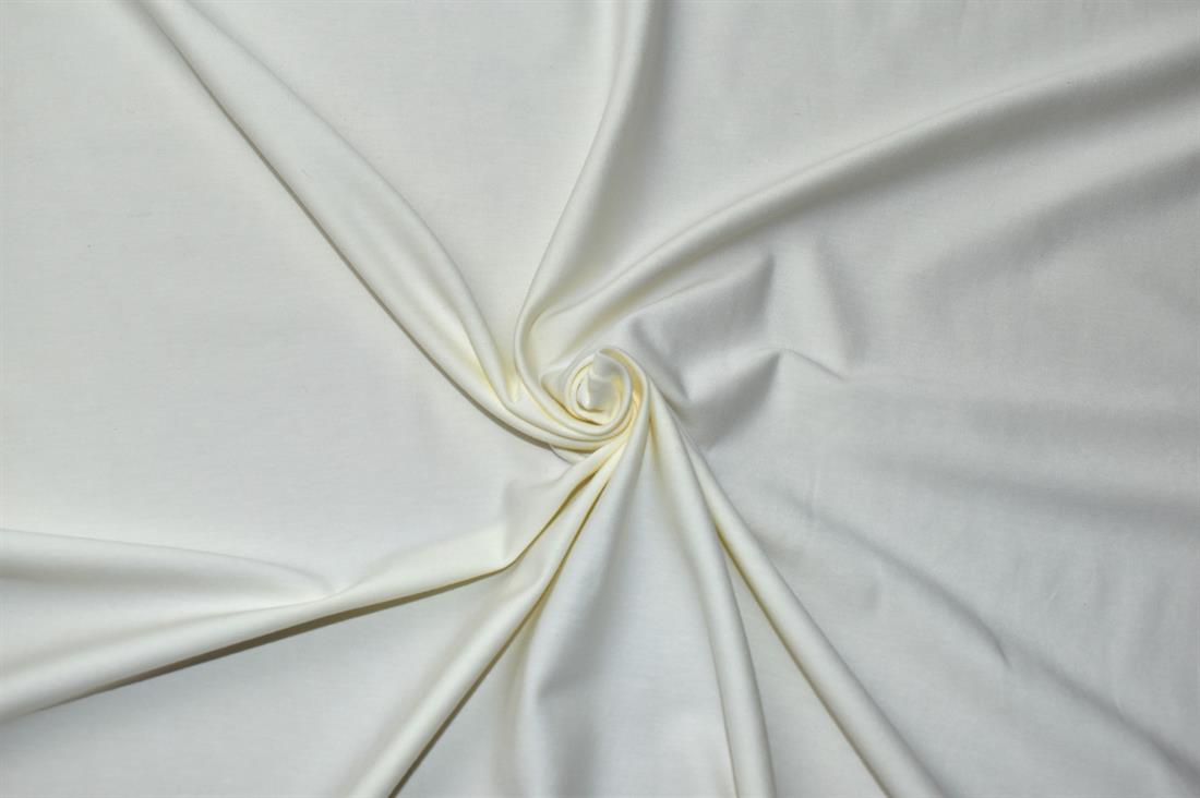 Cream Plain Cotton Jersey Fabric