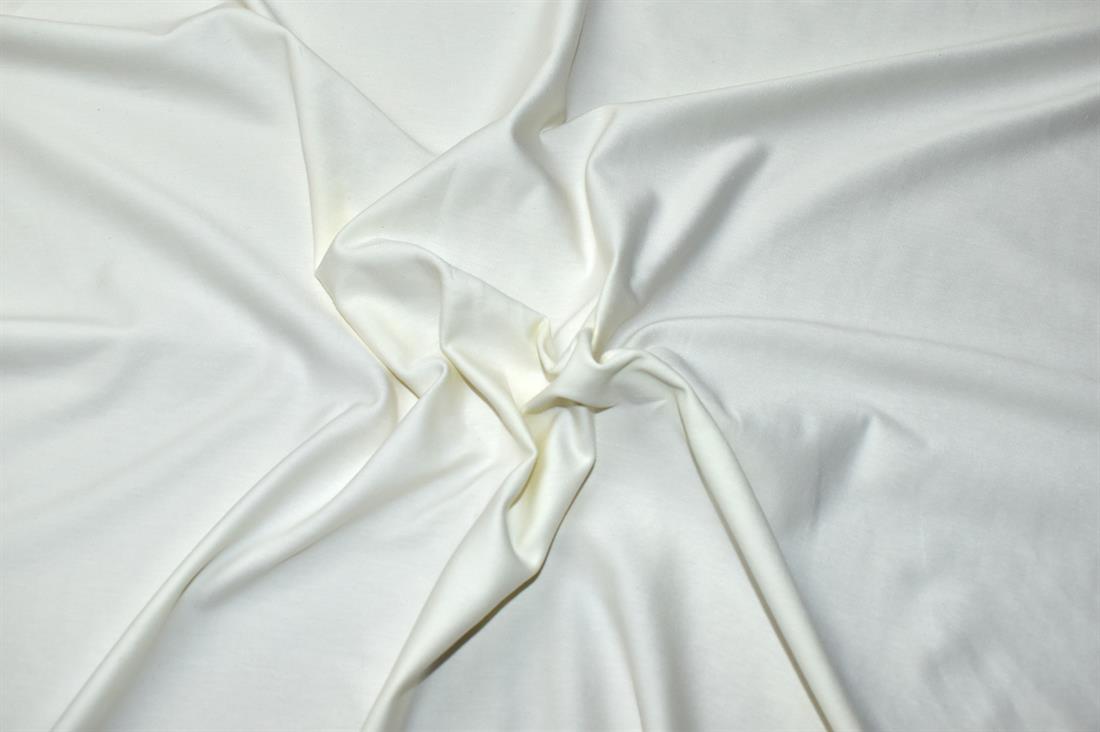 Cream Plain Cotton Jersey Fabric