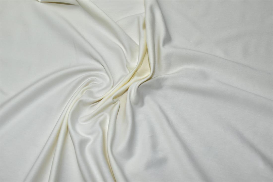 Cream Plain Cotton Jersey Fabric