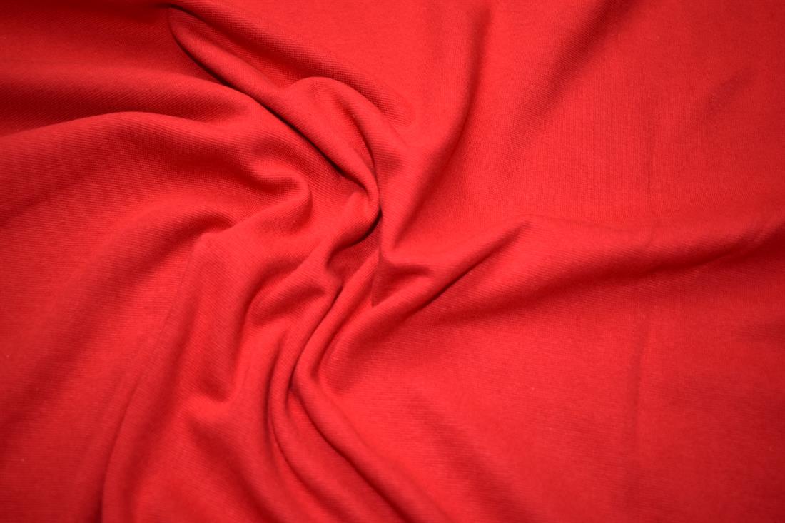 Red Plain Medium Weight Cotton Jersey Fabric