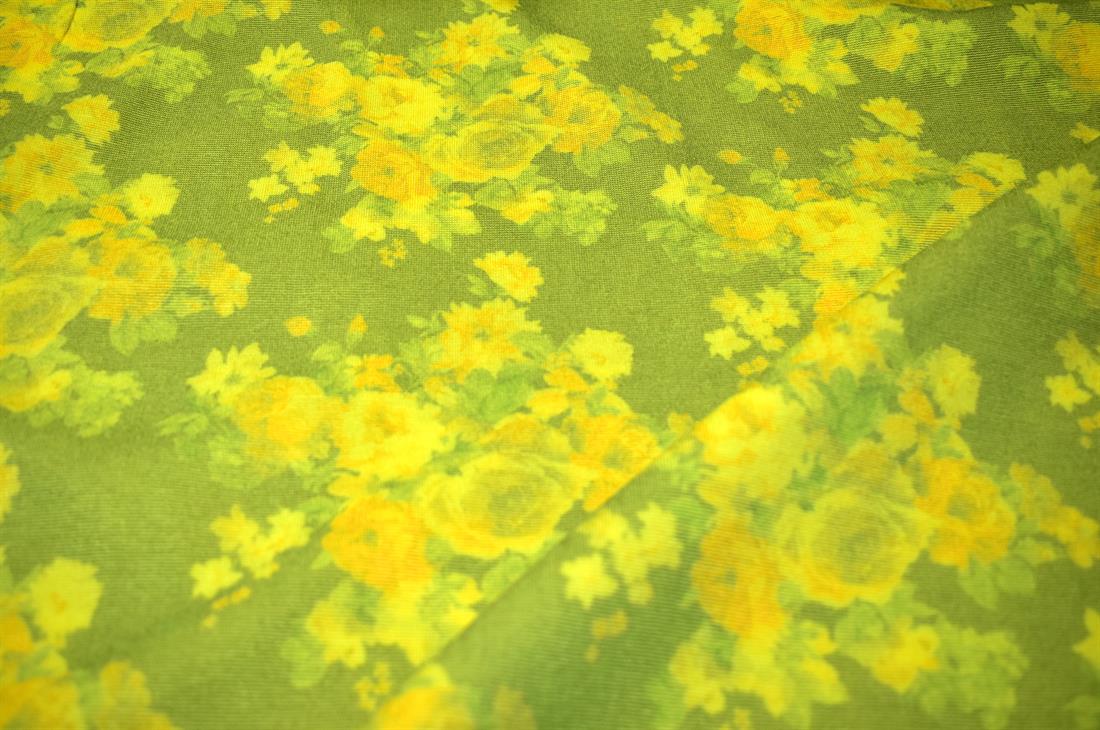Yellow & Lime Printed Jersey Fabric