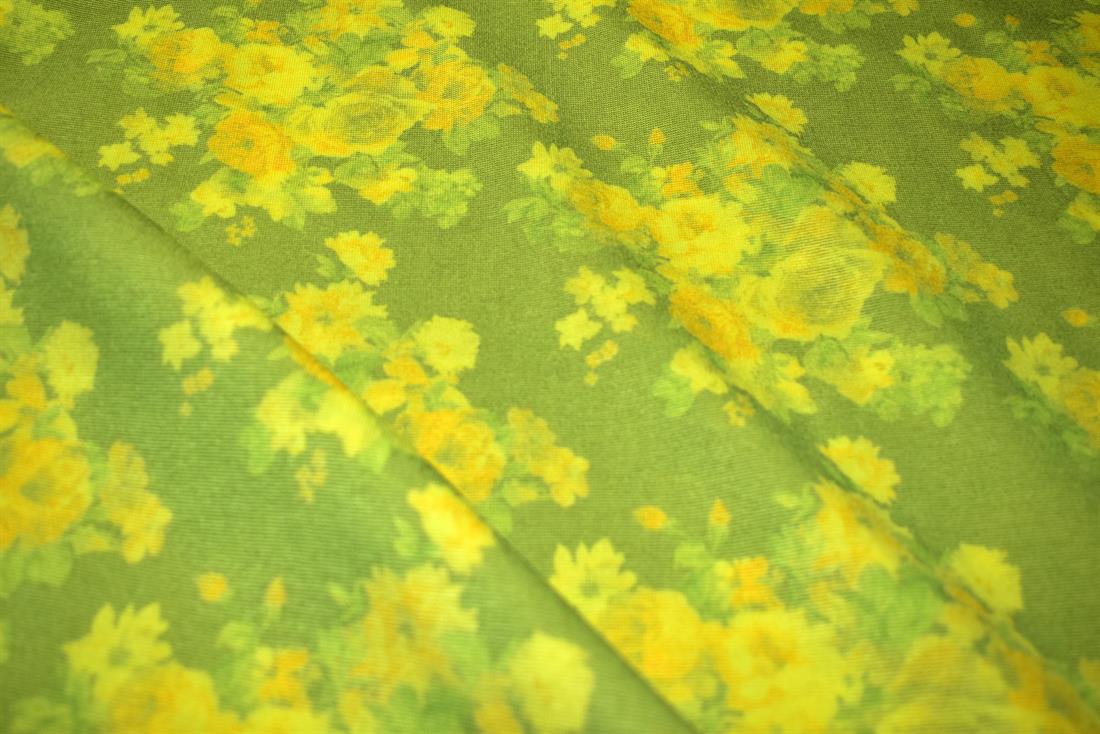Yellow & Lime Printed Jersey Fabric