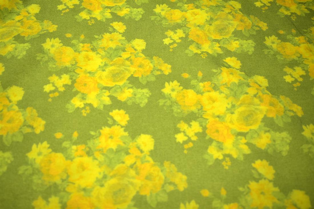 Yellow & Lime Printed Jersey Fabric