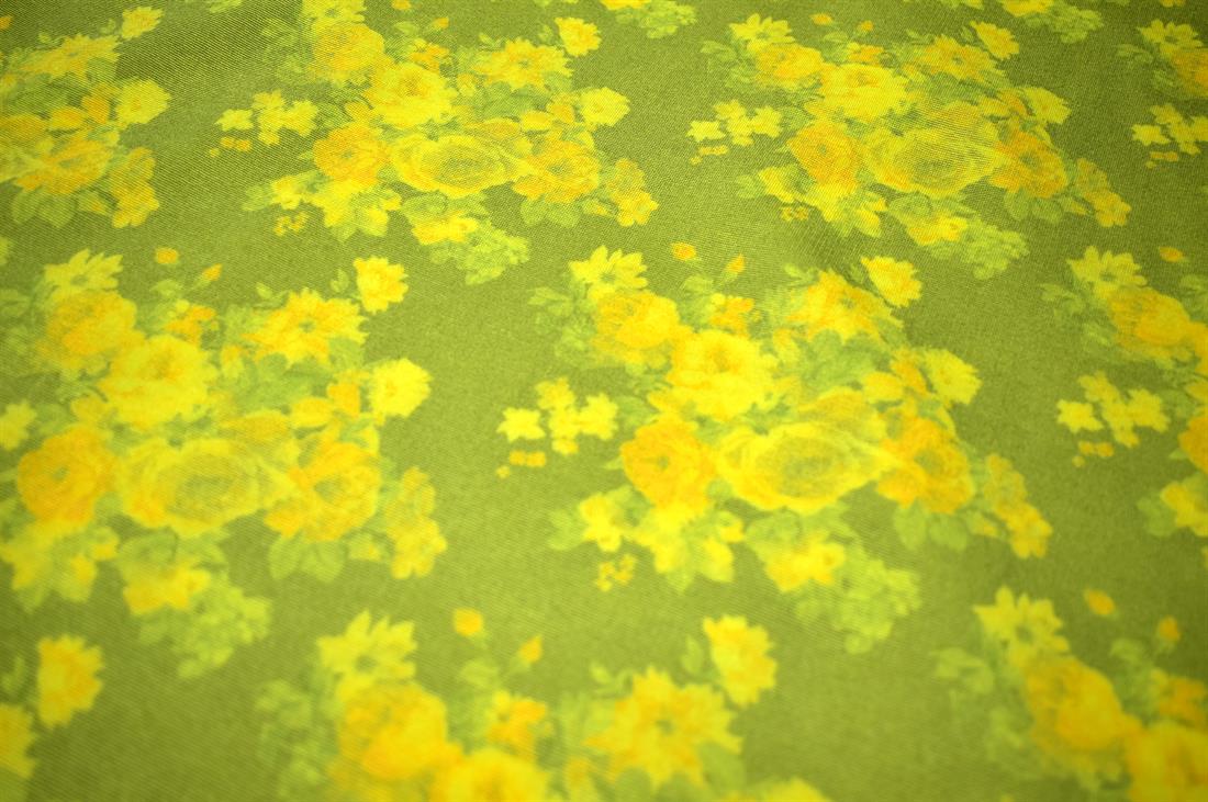 Yellow & Lime Printed Jersey Fabric