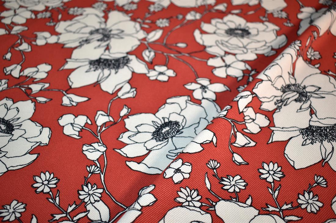 Rust Printed Woven Fabric