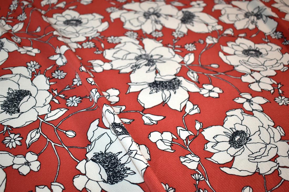 Rust Printed Woven Fabric
