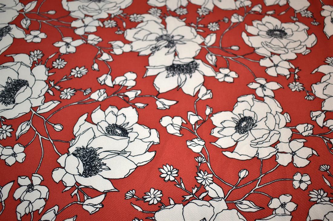 Rust Printed Woven Fabric