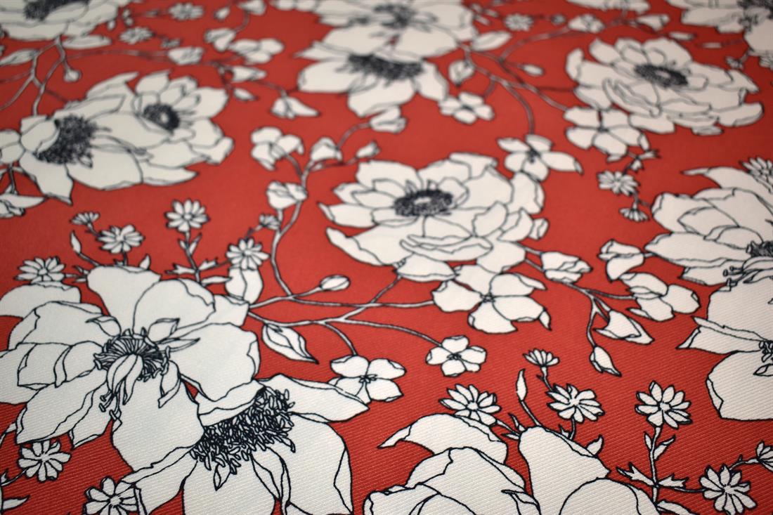 Rust Printed Woven Fabric