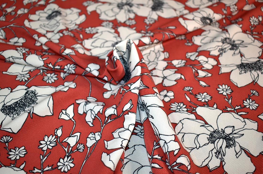 Rust Printed Woven Fabric