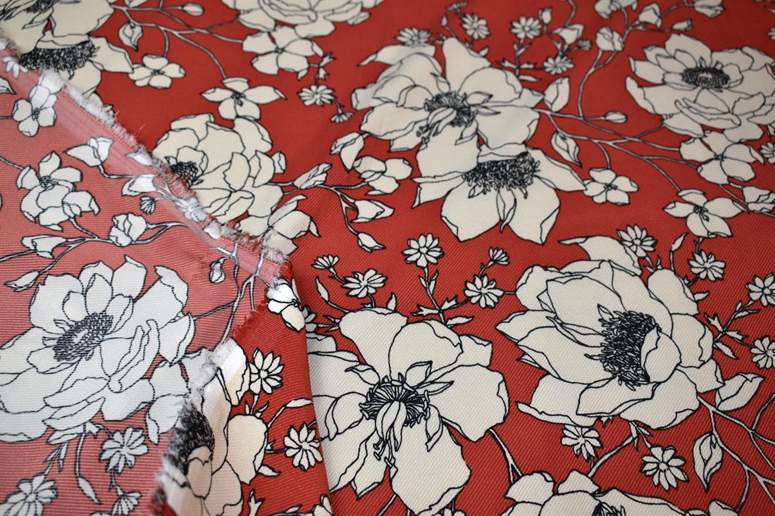 Rust Printed Woven Fabric