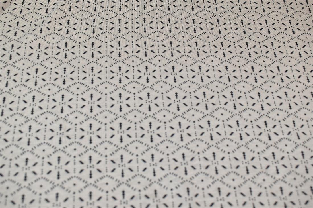 Cream Printed Jersey Fabric