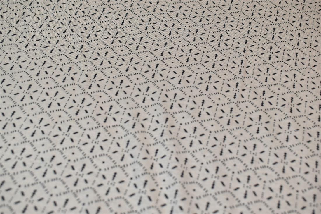 Cream Printed Jersey Fabric