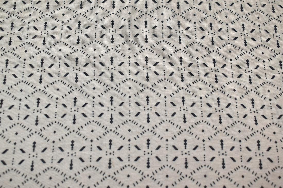 Cream Printed Jersey Fabric