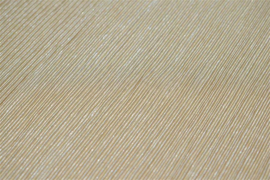 Plain Pleated Polyester Jersey Fabric, Stripes Print