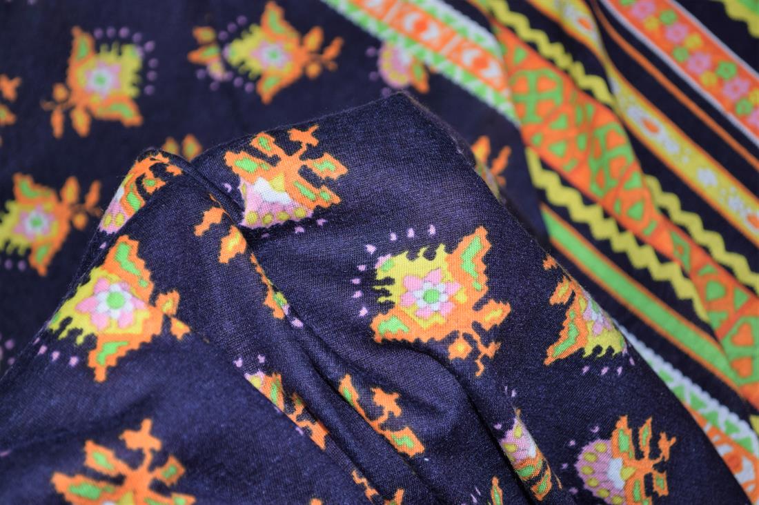Navy Printed Jersey Fabric