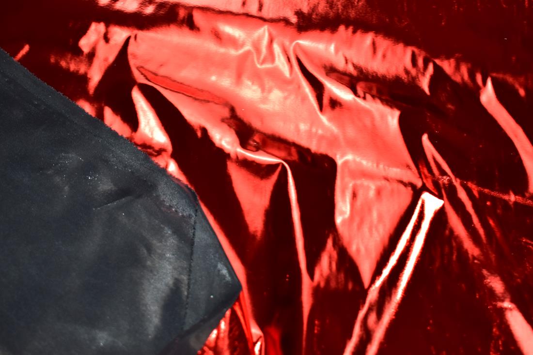 Red Plain Lame Fabric