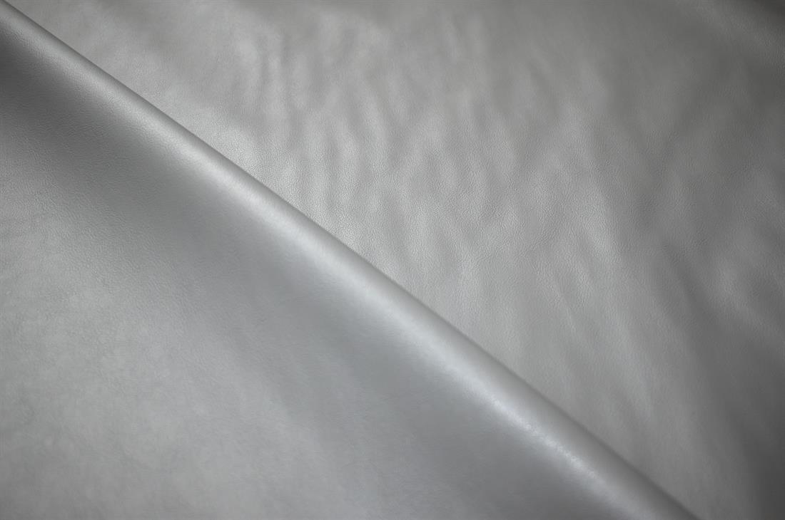 Silver & Grey Soft Leatherette Silver Flame Retardent Upholstery Vinyl
