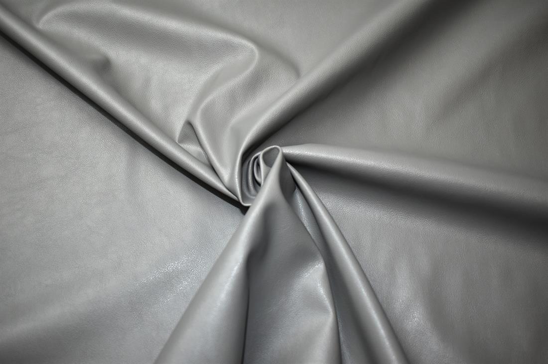 Silver & Grey Soft Leatherette Silver Flame Retardent Upholstery Vinyl