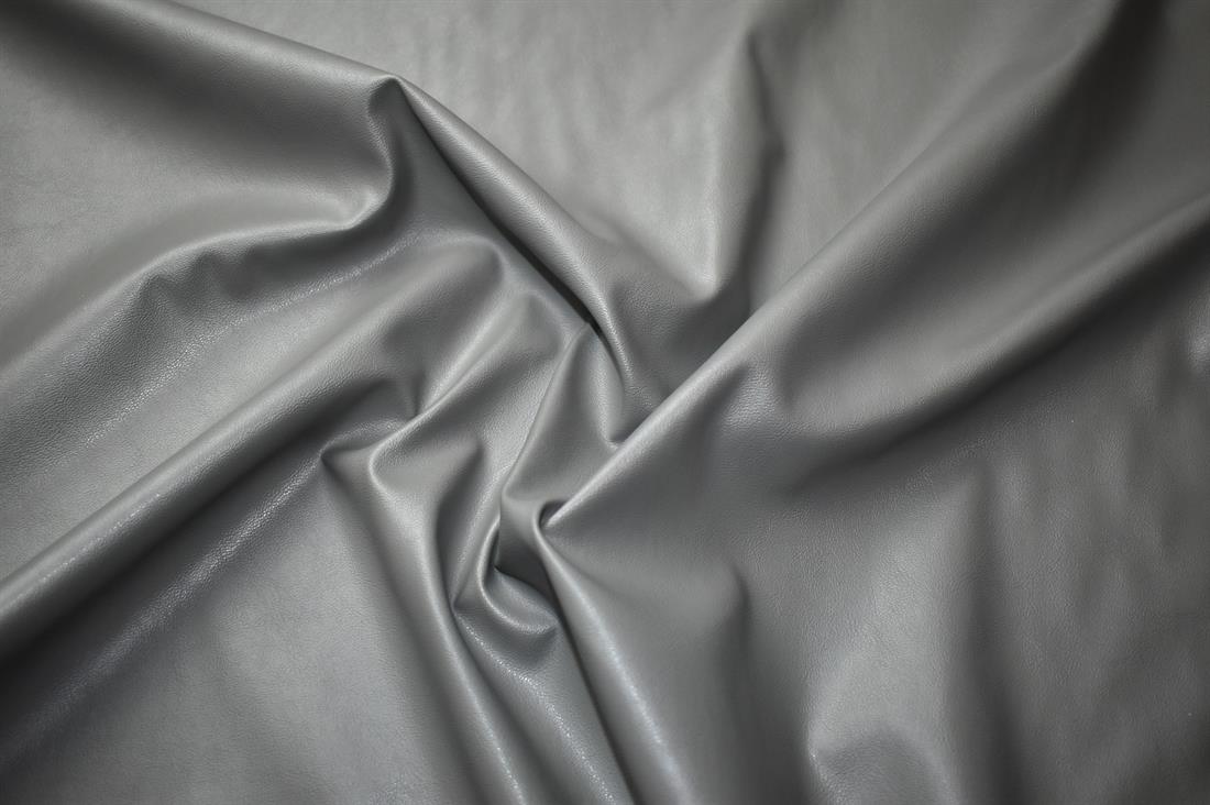 Silver & Grey Soft Leatherette Silver Flame Retardent Upholstery Vinyl