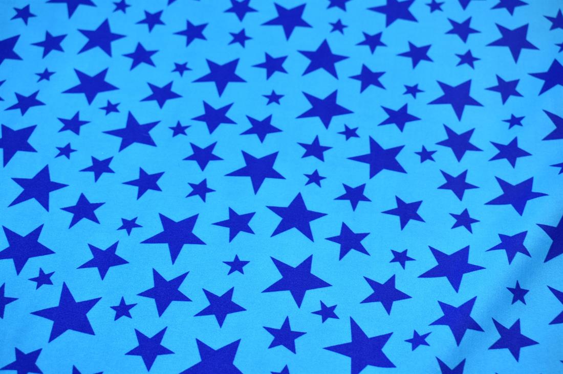 Blue Prined Stars Micrd Elastic Lycra