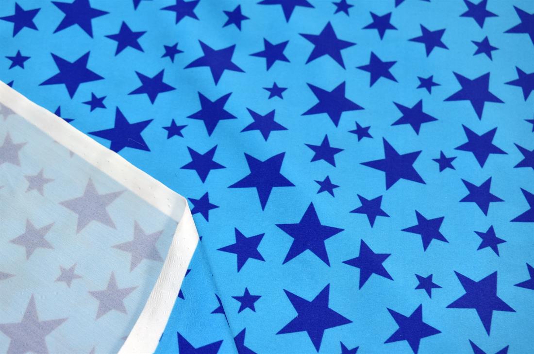 Blue Prined Stars Micrd Elastic Lycra