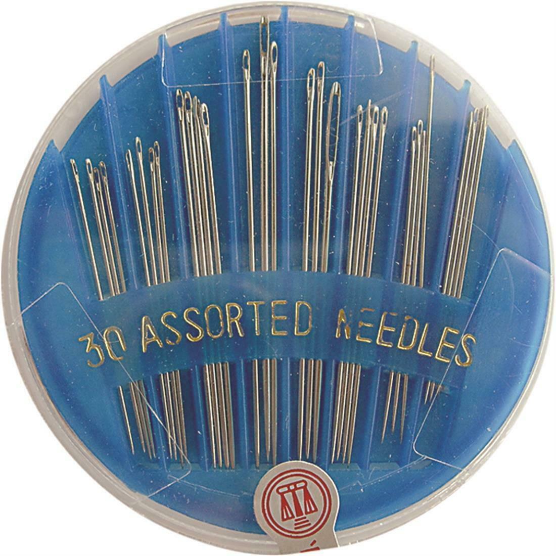 30Pcs Assorted Hand Sewing Needles Embroidery Mending Quilt Case