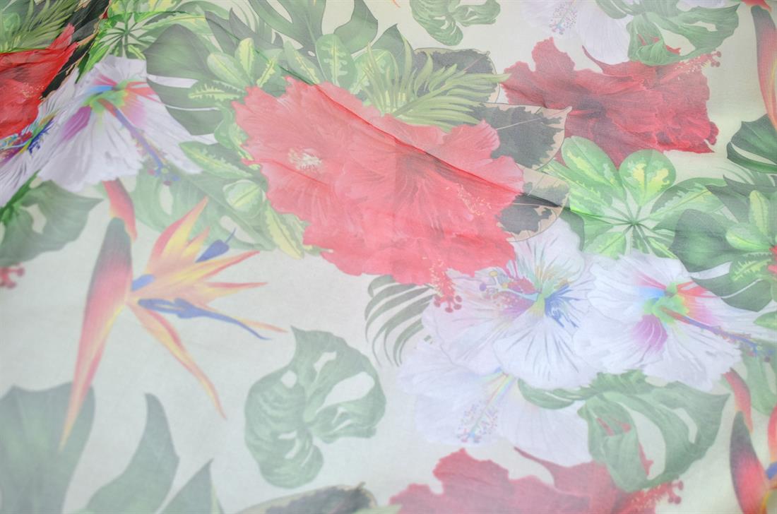 Printed Polyester Organza Fabric