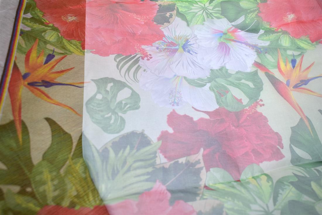 Printed Polyester Organza Fabric