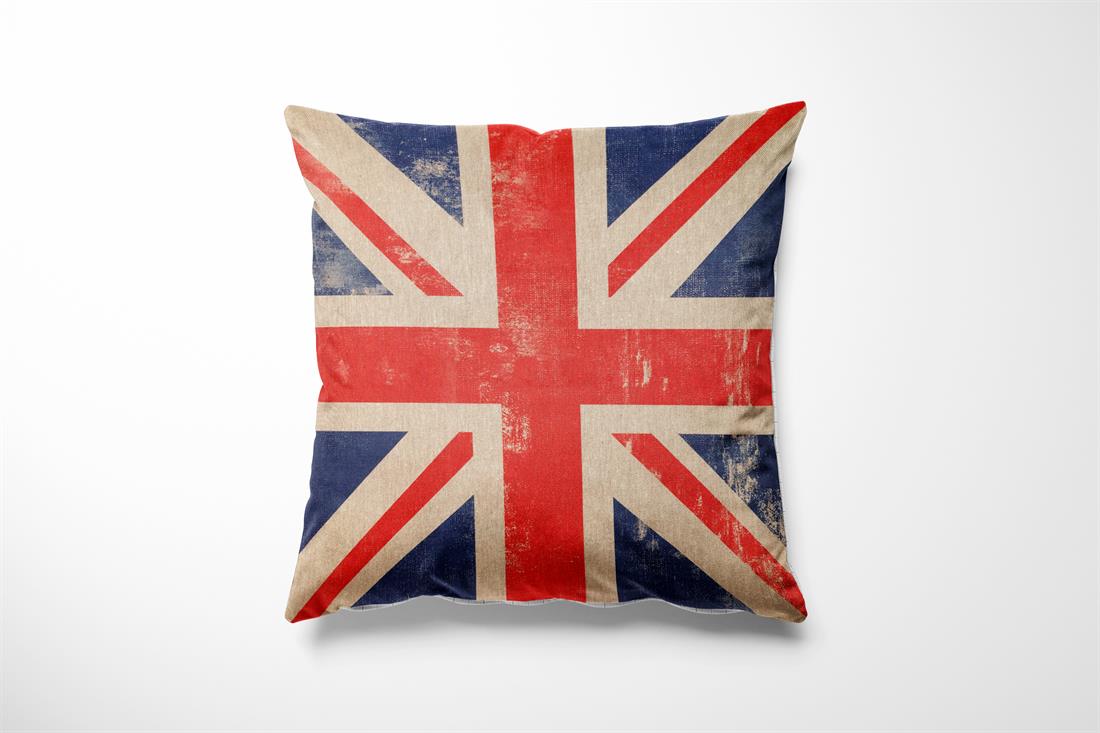 Union Jack Panel Printed Digital Canvas Fabric