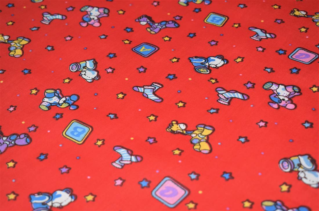 Teddy Bear Print PolyCotton Fabric