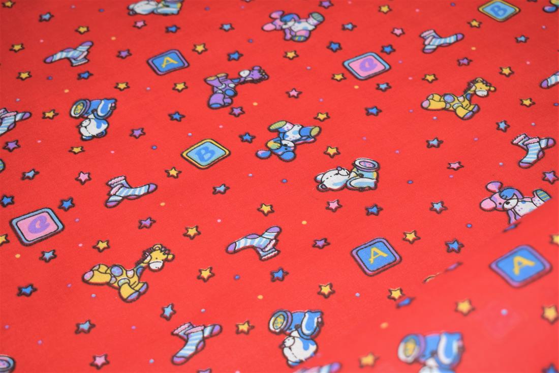 Teddy Bear Print PolyCotton Fabric