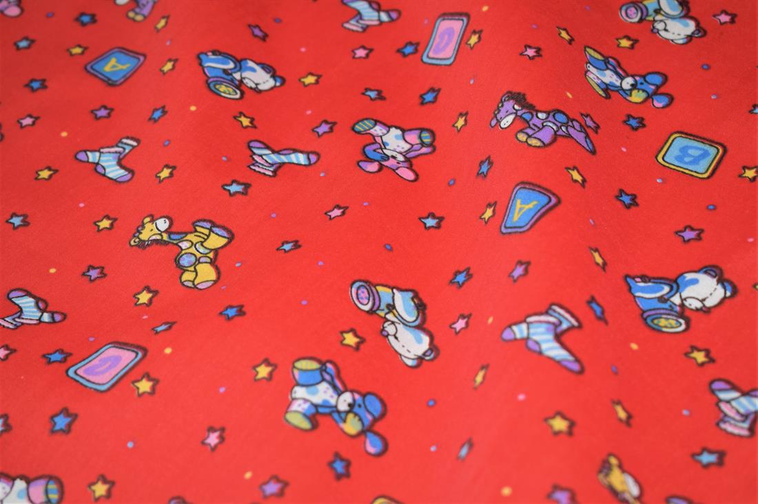 Teddy Bear Print PolyCotton Fabric