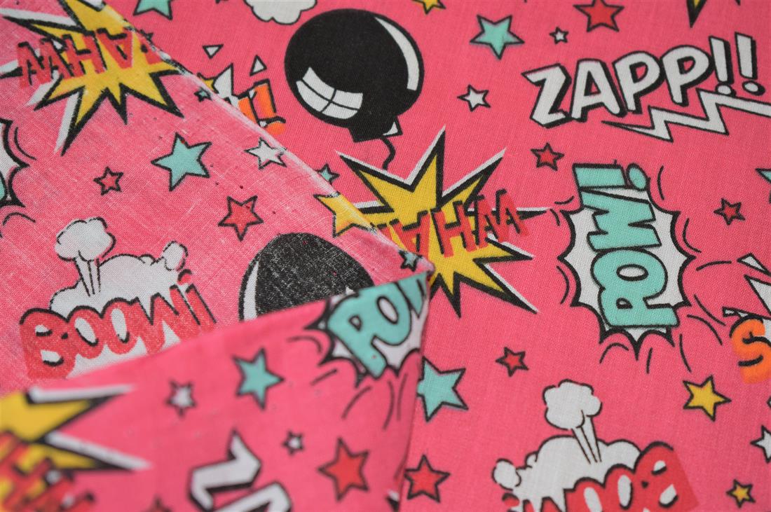 Boom Pow WowPolycotton Printed Fabric
