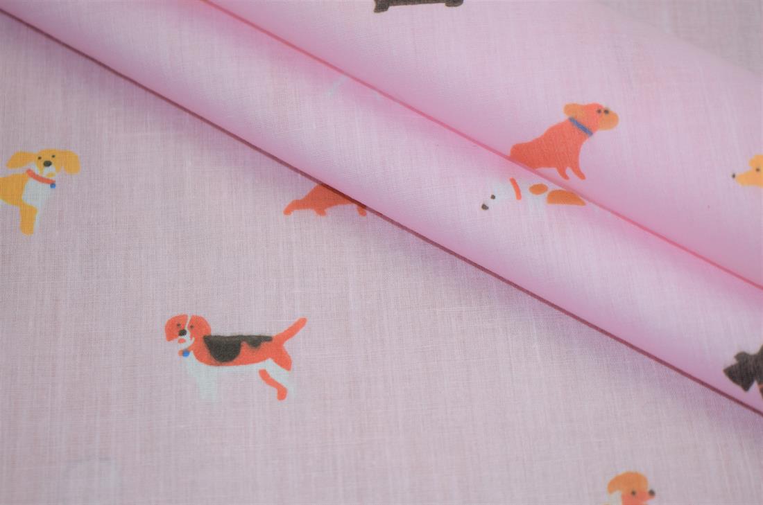 Doggy Day Polycotton Fabric