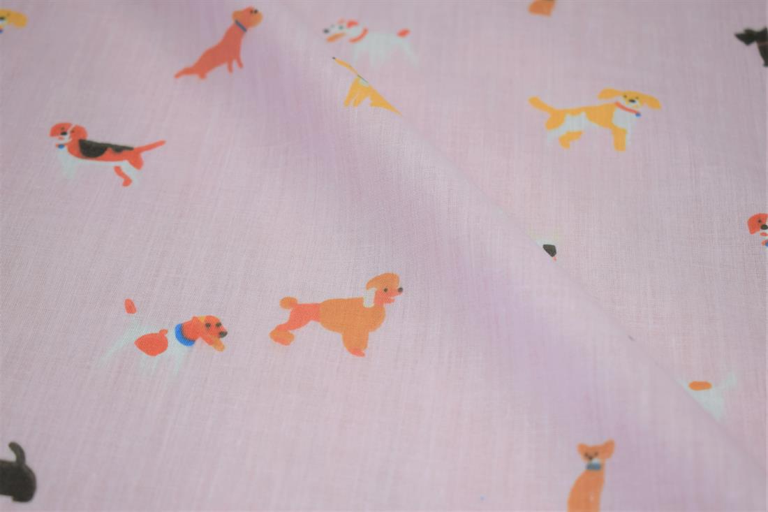 Doggy Day Polycotton Fabric