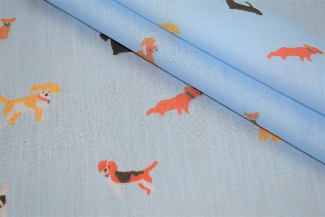 Doggy Day Polycotton Fabric
